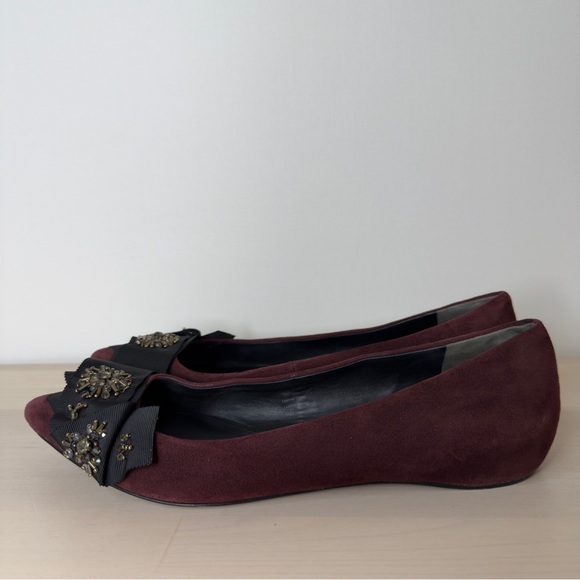 Vera Wang burgundy flats size 10 - Picture 7 of 7